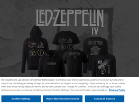'ledzeppelin.com' screenshot