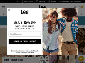 'lee.com' screenshot