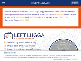'left-baggage.co.uk' screenshot
