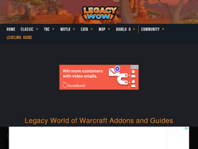 'legacy-wow.com' screenshot