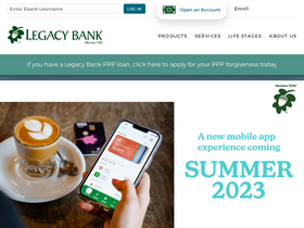 'legacybank.com' screenshot