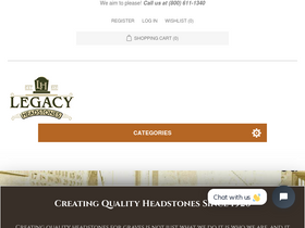 'legacyheadstones.com' screenshot