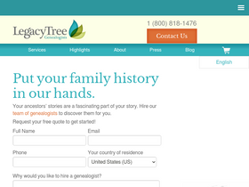 'legacytree.com' screenshot