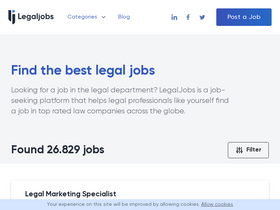 'legaljobs.io' screenshot