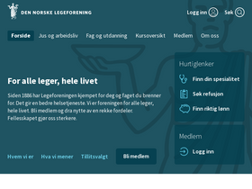 'legeforeningen.no' screenshot
