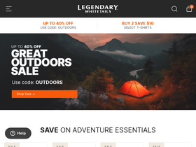 'legendarywhitetails.com' screenshot