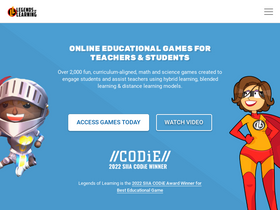 'legendsoflearning.com' screenshot