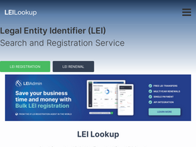 'lei-lookup.com' screenshot