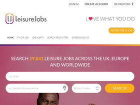 'leisurejobs.com' screenshot