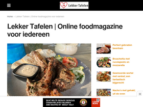 'lekkertafelen.nl' screenshot