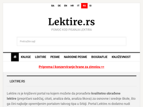 'lektire.rs' screenshot