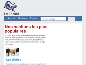 'lelezard.com' screenshot