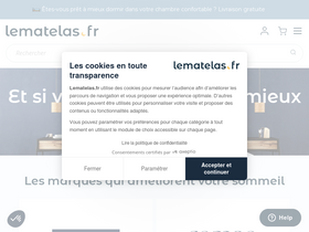 'lematelas.fr' screenshot