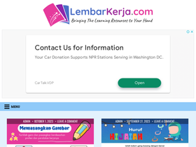 'lembarkerja.com' screenshot