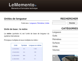 'lememento.fr' screenshot