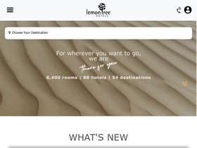 'lemontreehotels.com' screenshot