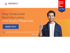 'lendingkart.com' screenshot