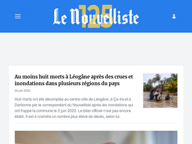 'lenouvelliste.com' screenshot