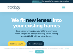'lensology.co.uk' screenshot