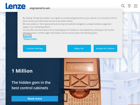 'lenze.com' screenshot