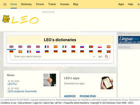 'leo.org' screenshot