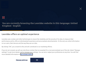 'leonidas.com' screenshot
