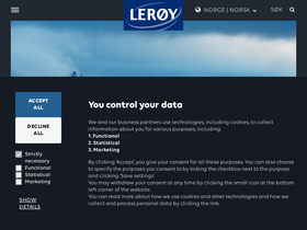'leroyseafood.com' screenshot