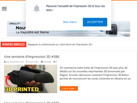 'lesimprimantes3d.fr' screenshot