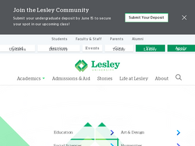 'lesley.edu' screenshot