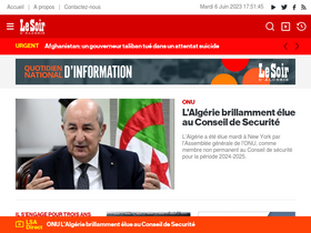 'lesoirdalgerie.com' screenshot