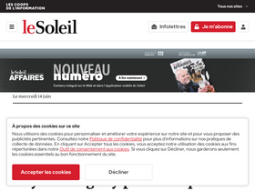 'lesoleil.com' screenshot