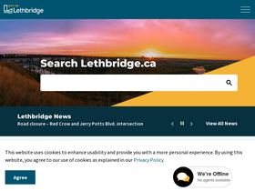 'lethbridge.ca' screenshot