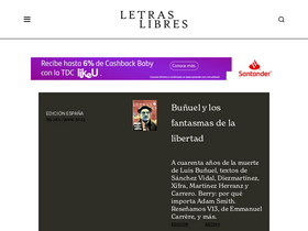 'letraslibres.com' screenshot