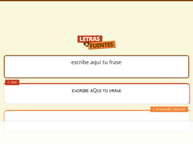 'letrasyfuentes.com' screenshot