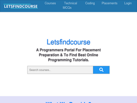 'letsfindcourse.com' screenshot