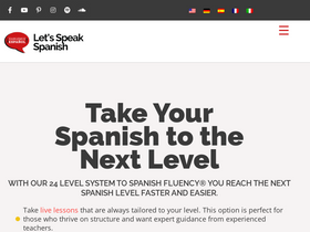 'letsspeakspanish.com' screenshot
