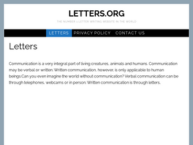 'letters.org' screenshot