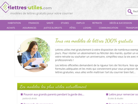 'lettres-utiles.com' screenshot