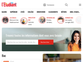 'letudiant.fr' screenshot