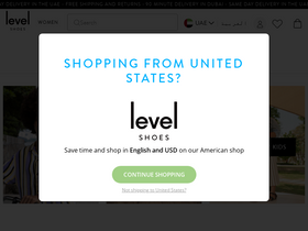 'levelshoes.com' screenshot