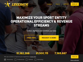 'leverade.com' screenshot