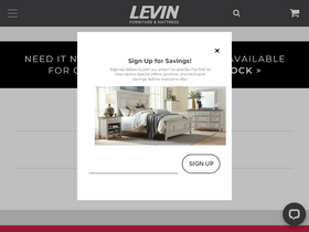'levinfurniture.com' screenshot