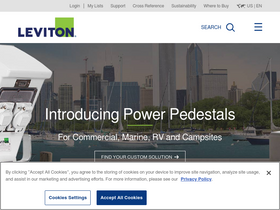 'leviton.com' screenshot