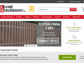 'levnestavebniny.cz' screenshot