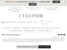 'lexception.com' screenshot