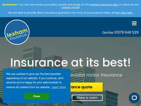 'lexhaminsurance.co.uk' screenshot