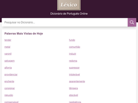 'lexico.pt' screenshot