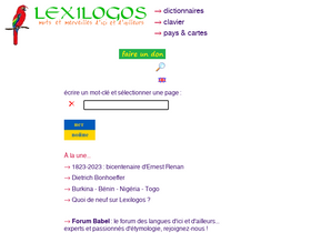 'lexilogos.com' screenshot
