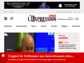 'lexpressiondz.com' screenshot