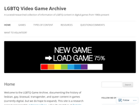 'lgbtqgamearchive.com' screenshot